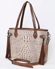 American Darling Crocodile Embossed Genuine Leather Women Bag Western Handbag Purse