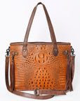 American Darling Crocodile Embossed Genuine Leather Women Bag Western Handbag Purse