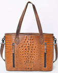 American Darling Crocodile Embossed Genuine Leather Women Bag Western Handbag Purse