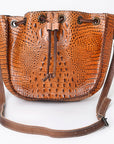 American Darling Crocodile Embossed Genuine Leather Women Bag Western Handbag Purse