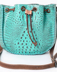 American Darling Crocodile Embossed Genuine Leather Women Bag Western Handbag Purse