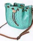 American Darling Crocodile Embossed Genuine Leather Women Bag Western Handbag Purse