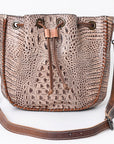 American Darling Crocodile Embossed Genuine Leather Women Bag Western Handbag Purse