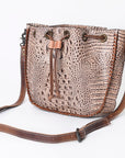 American Darling Crocodile Embossed Genuine Leather Women Bag Western Handbag Purse