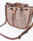 American Darling Crocodile Embossed Genuine Leather Women Bag Western Handbag Purse