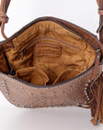 American Darling Crocodile Embossed Genuine Leather Women Bag Western Handbag Purse