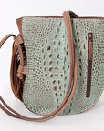 American Darling Crocodile Embossed Genuine Leather Women Bag Western Handbag Purse