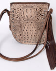 American Darling Crocodile Embossed Genuine Leather Women Bag Western Handbag Purse