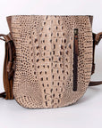 American Darling Crocodile Embossed Genuine Leather Women Bag Western Handbag Purse