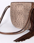 American Darling Crocodile Embossed Genuine Leather Women Bag Western Handbag Purse