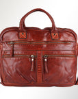 Spaghetti Western Swc409Cg Briefcase Vintage Handmade Drum Dyed Genuine European Cowhide Leather Women Bag Western Handbag Purse