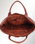 Spaghetti Western Swc409Cg Briefcase Vintage Handmade Drum Dyed Genuine European Cowhide Leather Women Bag Western Handbag Purse
