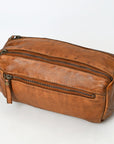 Spaghetti Western Swc411Tan Fanny Pack Vintage Handmade Drum Dyed Genuine European Cowhide Leather Women Bag Western Handbag Purse