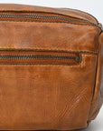 Spaghetti Western Swc411Tan Fanny Pack Vintage Handmade Drum Dyed Genuine European Cowhide Leather Women Bag Western Handbag Purse