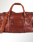 Spaghetti Western Swc401Cg Duffel Vintage Handmade Drum Dyed Genuine European Cowhide Leather Women Bag Western Handbag Purse