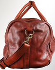 Spaghetti Western Swc401Cg Duffel Vintage Handmade Drum Dyed Genuine European Cowhide Leather Women Bag Western Handbag Purse