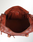 Spaghetti Western Swc401Cg Duffel Vintage Handmade Drum Dyed Genuine European Cowhide Leather Women Bag Western Handbag Purse
