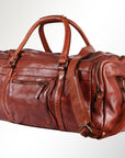 Spaghetti Western Swc401Cg Duffel Vintage Handmade Drum Dyed Genuine European Cowhide Leather Women Bag Western Handbag Purse