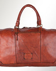 Spaghetti Western Swc418Cg Duffel Vintage Handmade Drum Dyed Genuine European Cowhide Leather Women Bag Western Handbag Purse