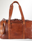 Spaghetti Western Swc413Tan Duffel Vintage Handmade Drum Dyed Genuine European Cowhide Leather Women Bag Western Handbag Purse