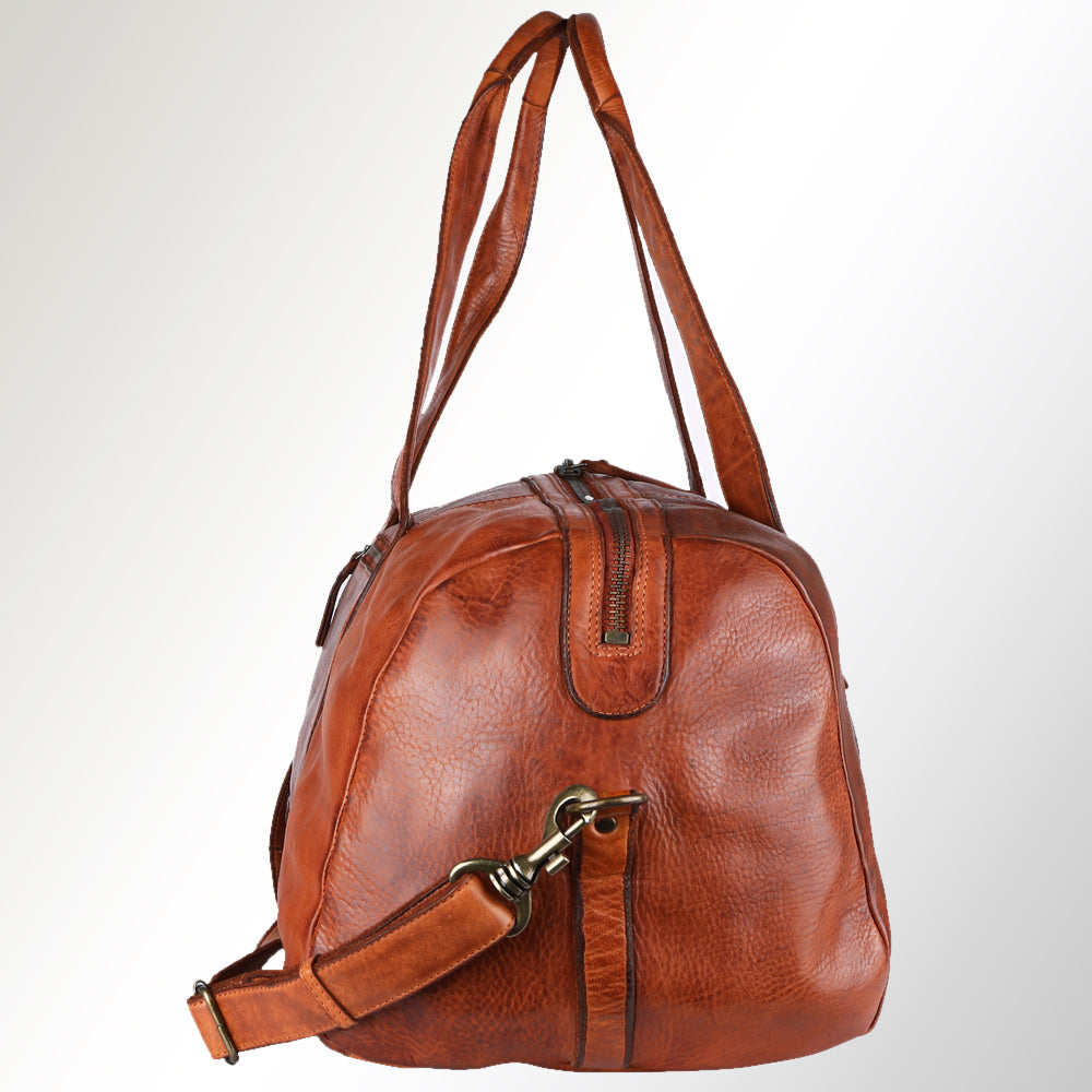 Spaghetti Western Swc413Tan Duffel Vintage Handmade Drum Dyed Genuine European Cowhide Leather Women Bag Western Handbag Purse