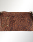 Spaghetti Western Swc455Brn Wallet Vintage Handmade Drum Dyed Genuine European Cowhide Leather Women Bag Western Handbag Purse