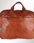 Spaghetti Western Swc415Tan Briefcase Vintage Handmade Drum Dyed Genuine European Cowhide Leather Women Bag Western Handbag Purse