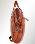 Spaghetti Western Swc415Tan Briefcase Vintage Handmade Drum Dyed Genuine European Cowhide Leather Women Bag Western Handbag Purse