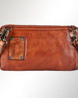 Spaghetti Western Swc440Tan Wallet Vintage Handmade Drum Dyed Genuine European Cowhide Leather Women Bag Western Handbag Purse