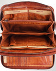 Spaghetti Western Swc440Tan Wallet Vintage Handmade Drum Dyed Genuine European Cowhide Leather Women Bag Western Handbag Purse