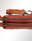 Spaghetti Western Swc440Tan Wallet Vintage Handmade Drum Dyed Genuine European Cowhide Leather Women Bag Western Handbag Purse