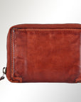 Spaghetti Western Swc441Cg Wallet Vintage Handmade Drum Dyed Genuine European Cowhide Leather Women Bag Western Handbag Purse
