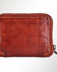 Spaghetti Western Swc441Cg Wallet Vintage Handmade Drum Dyed Genuine European Cowhide Leather Women Bag Western Handbag Purse