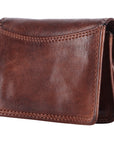 Spaghetti Western Swc445Brn Card-Holder Vintage Handmade Drum Dyed Genuine European Cowhide Leather Women Bag Western Handbag Purse