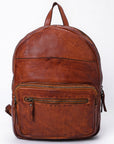 Spaghetti Western Swc416Cg Backpack Vintage Handmade Drum Dyed Genuine European Cowhide Leather Women Bag Western Handbag Purse
