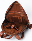 Spaghetti Western Swc416Cg Backpack Vintage Handmade Drum Dyed Genuine European Cowhide Leather Women Bag Western Handbag Purse