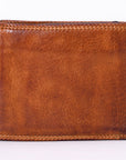 Spaghetti Western Swc442Tan Wallet Vintage Handmade Drum Dyed Genuine European Cowhide Leather Women Bag Western Handbag Purse
