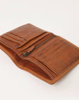 Spaghetti Western Swc443Cg Wallet Vintage Handmade Drum Dyed Genuine European Cowhide Leather Women Bag Western Handbag Purse