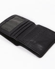 Spaghetti Western Swc444Blk Wallet Vintage Handmade Drum Dyed Genuine European Cowhide Leather Women Bag Western Handbag Purse