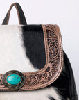 OHLAY SKBG158 Backpack Hand Tooled Hair-On Genuine Leather women bag western handbag purse