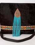 OHLAY KBG174 HOBO Hand Tooled Hair-on Genuine Leather women bag western handbag purse