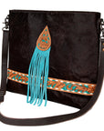 OHLAY KBG174 HOBO Hand Tooled Hair-on Genuine Leather women bag western handbag purse