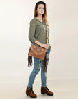 American Darling Envelope Hand Tooled Genuine Leather Women Bag Western Handbag Purse