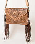 American Darling Envelope Hand Tooled Genuine Leather Women Bag Western Handbag Purse