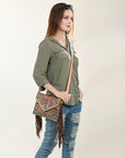 American Darling Envelope Hand Tooled Genuine Leather Women Bag Western Handbag Purse