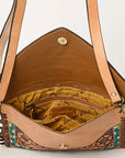 American Darling Envelope Hand Tooled Genuine Leather Women Bag Western Handbag Purse