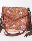 American Darling Envelope Hand Tooled Genuine Leather Women Bag Western Handbag Purse
