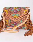 American Darling Envelope Hand Tooled Genuine Leather Women Bag Western Handbag Purse