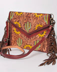 American Darling Envelope Hand Tooled Genuine Leather Women Bag Western Handbag Purse