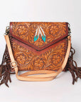 American Darling Envelope Hand Tooled Genuine Leather Women Bag Western Handbag Purse